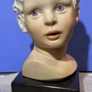 Photo of Vintage CYBIS Boy Bust 9.5" Tall Porcelain Figurine in VG Preowned Condition.