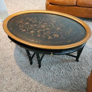 Photo of Pennsylvania House Chinoiserie Oval Coffee Table (BLR-DW)
