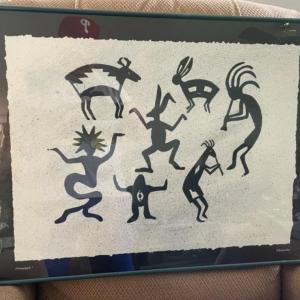 Photo of Native American Indian Petroglyph-I Signed Print Whitefeather Artwork Frame Size