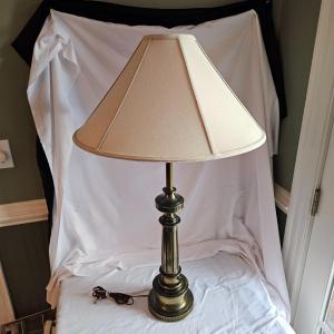 Photo of Tall Brass Table Lamp by Stiffel (LR-JS)