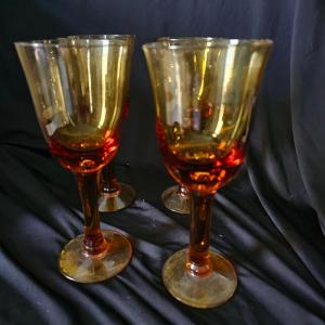 Photo of Set Of Four Amber Goblets