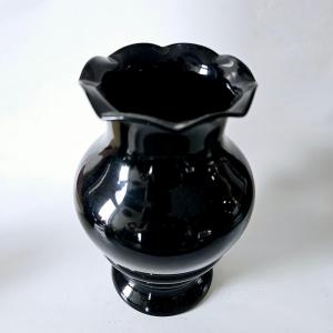 Photo of Vintage Black Amethyst Glass Vase