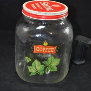 Photo of Charming Vintage Coffee Jar w/ Lid 8.5"x6.5"x6.5"