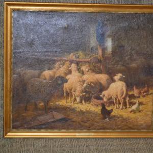 Photo of Franch Artist Charles H. Clair (1860-1930) Original Oil Painting Signed AS IS