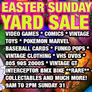 Photo of EASTER SUNDAY YARD SALE! VIDEO GAMES*POKEMON CARDS*COMICS*TOYS