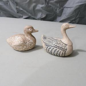 Photo of Pair of Dupont Ceramic Ducks or Geese