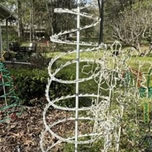Photo of 271 Outdoor White Spiral Lighted Christmas Tree ~ Not Tested