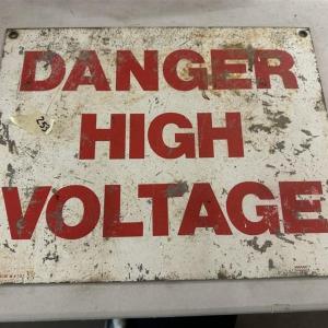 Photo of 253 Vintage Metal Danger High Voltage