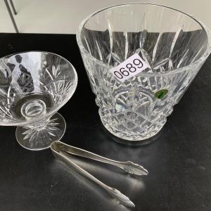 Photo of Waterford Crystal Ice Bucket & Raised Dish Lot