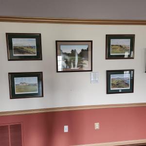 Photo of Set of 4 Framed Graeme W. Baxter Golf Prints Signed