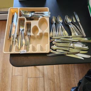 Photo of Large Lot of Mixed Flatware Knives, Forks Spoons and more
