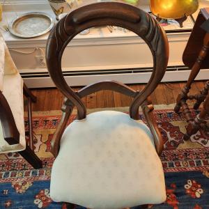 Photo of Vintage Victorian Balloon Back Parlor Chair