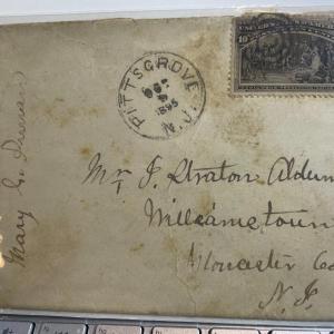 Photo of Columbian Exposition 10c Stamp Cover Dated 1895 in Good Condition.