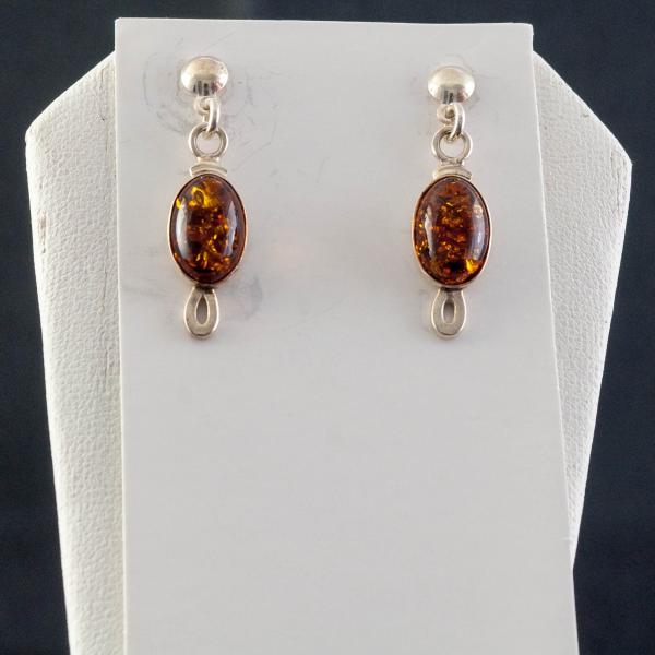 Photo of SS amber dangle earrings