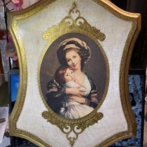 Photo of Vintage Mid-Century Italian Florentine Gold Painted Accent Wooden Frame/Plaque o