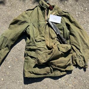 Photo of WWII Camilus Knife and OG Field Jacket