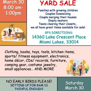 Photo of THREE HOUSES HOSTING YARD SALE TOGETHER.