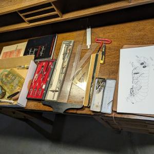 Photo of Collection of Drafting, etc Tools and Materials