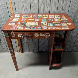 Photo of Adorable Vintage Stickered Desk