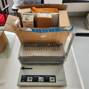 Photo of Ibimatic Plastic Comb Binding System with supplies
