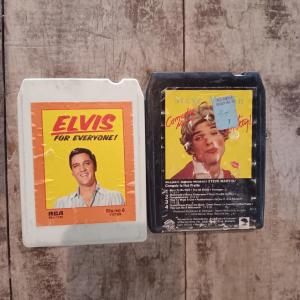 Photo of ELVIS PRESLEY AND STEVE MARTIN ON 8-TRACK TAPES