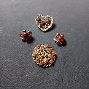 Photo of ANTIQUE PINS WITH RED STONES