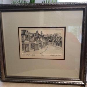 Photo of Vintage Van Groat Etching/Engraving Signed & Numbered 186/200 Frame Size 15.5" x