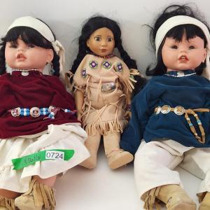 Photo of Three Native American Dolls