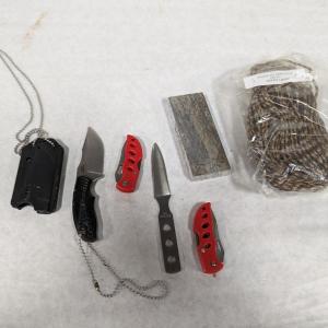 Photo of Assortment Of Knives Rope Stone