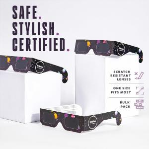 Photo of Solar Eclipse Glasses (6 pack) CE and ISO Certified Safe Shades for Direct Sun