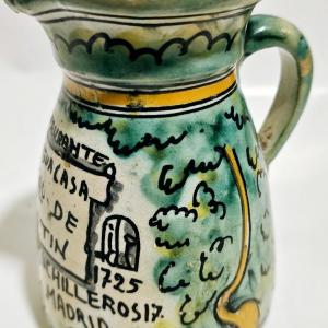 Photo of Antique Majolica Pottery Pitcher from the oldest restaurant