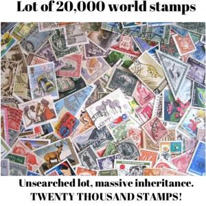 Photo of Over 20,000 used postage stamp lot