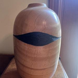 Photo of Bill Haskell Vintage Wood Turned and Carved Shamel Ash Vase