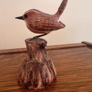 Photo of Signed Dated Carved Wood Bird “Randy Whaley, 09”