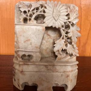 Photo of Vintage Chinese Soapstone Carved Bookend