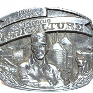Photo of 1989 Commemorative "American Agriculture" Belt Buckle 3" x 2¼"
