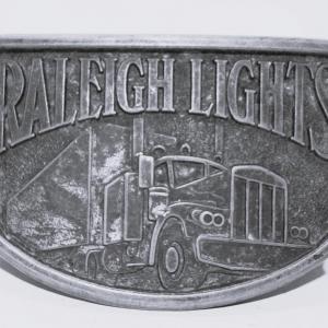 Photo of Raleigh Lights" with Semi-Truck Belt Buckle 3½" x 2¼"