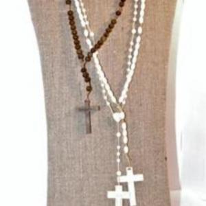 Photo of 3 Rosaries- 1 Wood 11" L and 2 Plastic 15" L