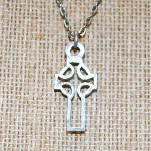 Photo of Gentle Open Style Cross with Light Silver Tone Chain 20" L