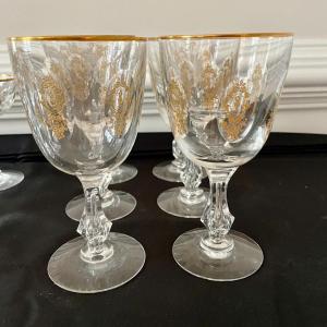 Photo of Tiffin Palais Versailles Gold Rimmed Water Goblets