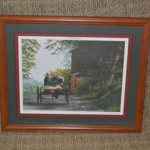 Photo of Framed & Matted "Comfortable Seating" Print Signed Daphne Krepps 206/950