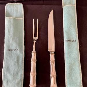 Photo of Tiffany Sterling Bamboo Carving Knife & Fork