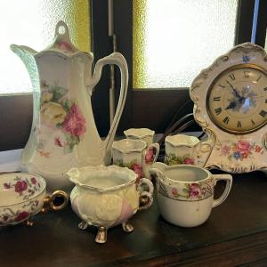 Photo of Painted Porcelain Items Lot