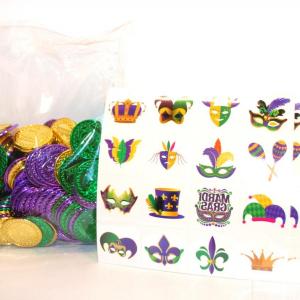 Photo of Mardi Gras Chips and Sticker Set