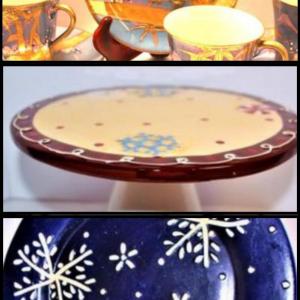 Photo of "Star" Raised Designed Dark Blue Plate 11 1/2" Circ. & All Occasion and Colorful