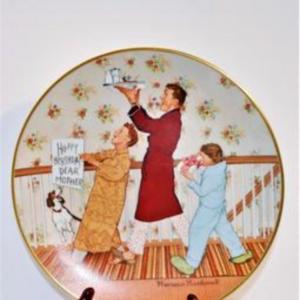 Photo of "Happy Birthday, Dear Mother" Norman Rockwell Collector Plate