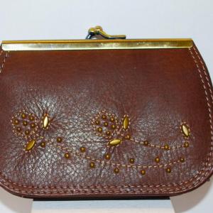 Photo of "Rolf's" Brown Genuine Leather Coin Purse 5½" x 3½"