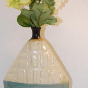 Photo of Large Ceramic Two-Toned Vase 13" H