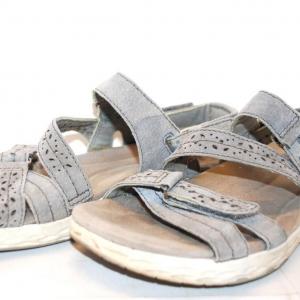 Photo of "Earth @ Origins" Gray Sandals with Velcro Straps Size 8