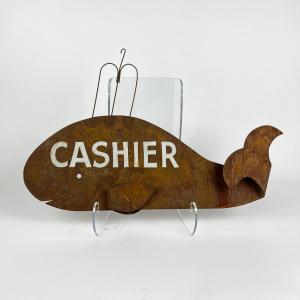 Photo of 1107 Vintage Metal Whale Sign from Fass Bros Fish House